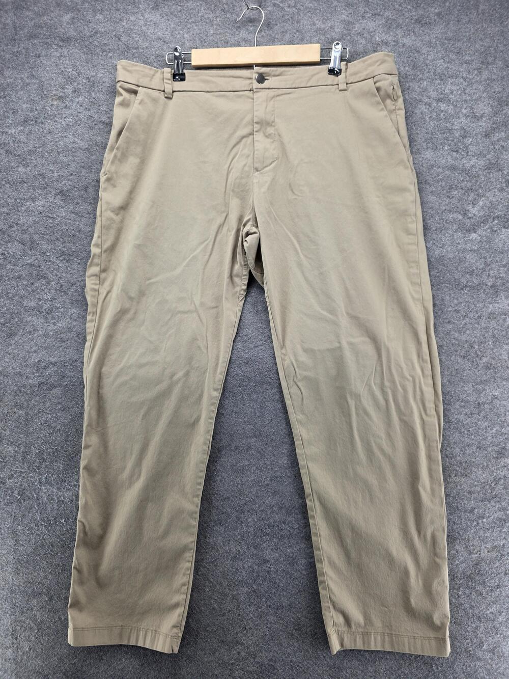 Lululemon Pants Mens 38 Khaki Chino Golf Dress Casual Stretch ABC Comfort